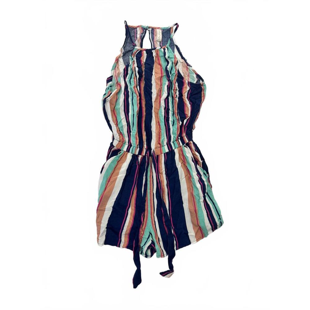 Bebop Women's Striped Sleeveless Romper - Size S